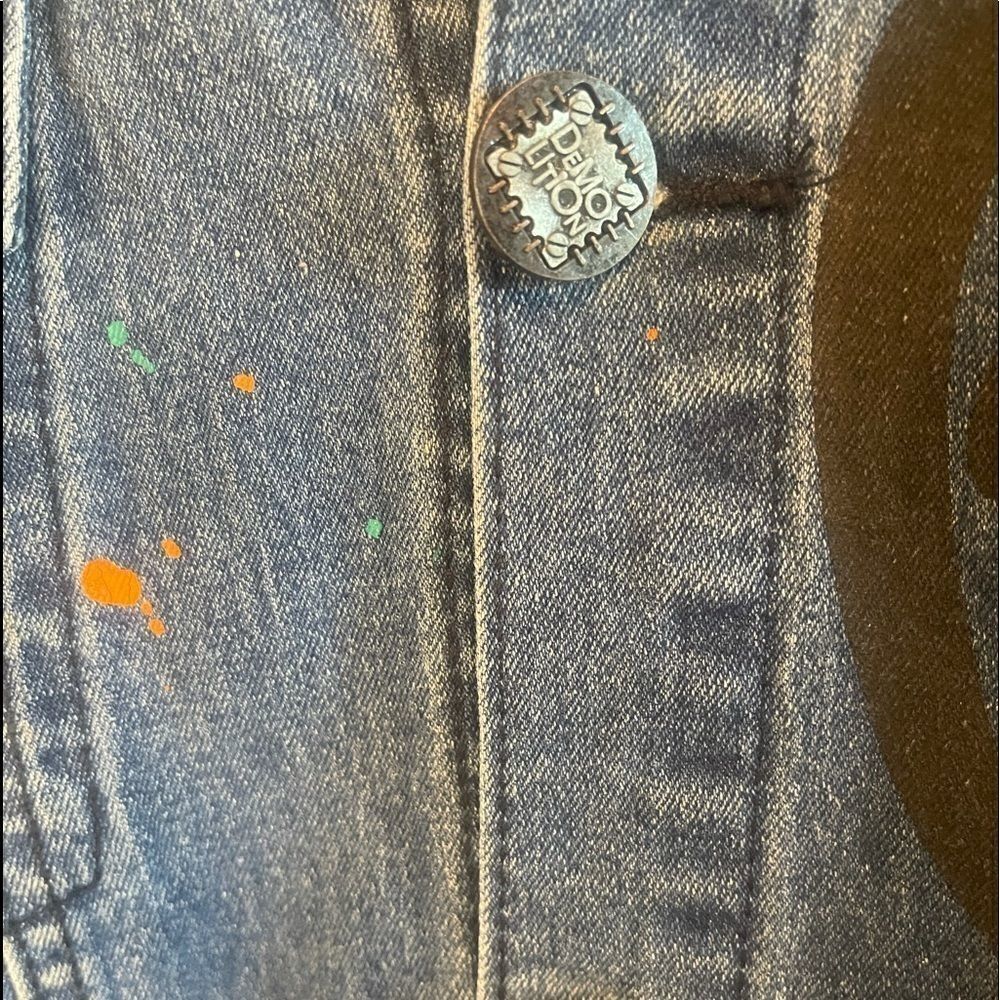 Demolition brand graffiti jean jacket sz XL - Picture 3 of 7